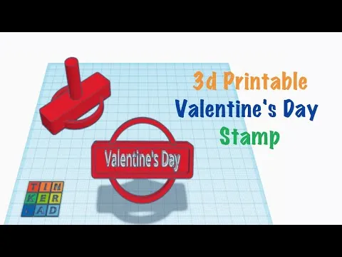 Valentine's Day Stamp | Tinkercad ️