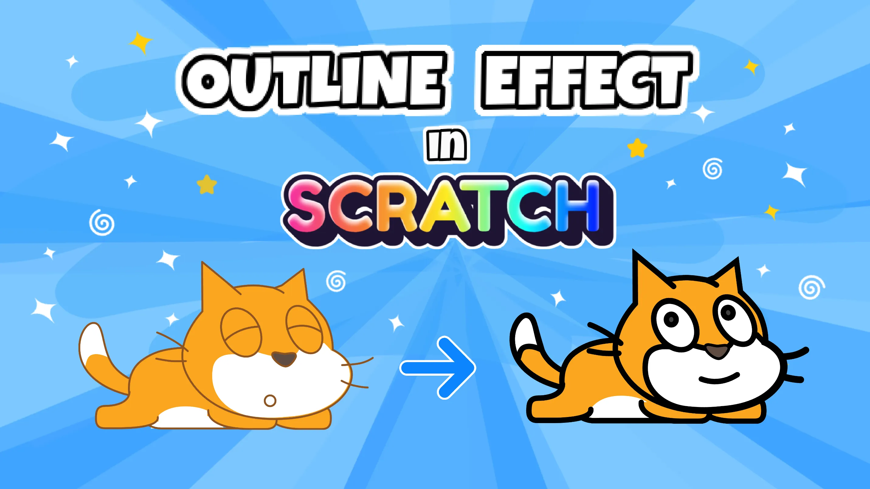 How to Create an Outline Effect with the Pen Extension in Scratch