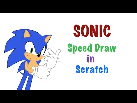 Speed Drawing Sonic in Scratch #shorts