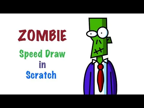 Zombie Speed Drawing in Scratch #shorts