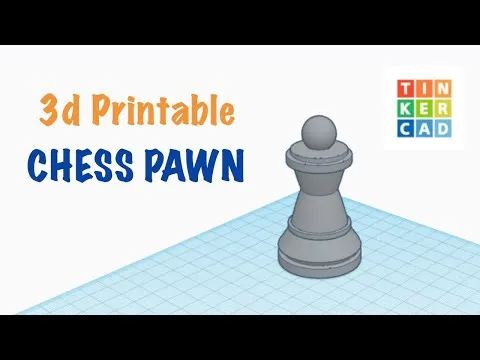 3D Chess Pawn  Tinkercad